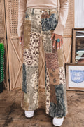Patchwork Print Jeans