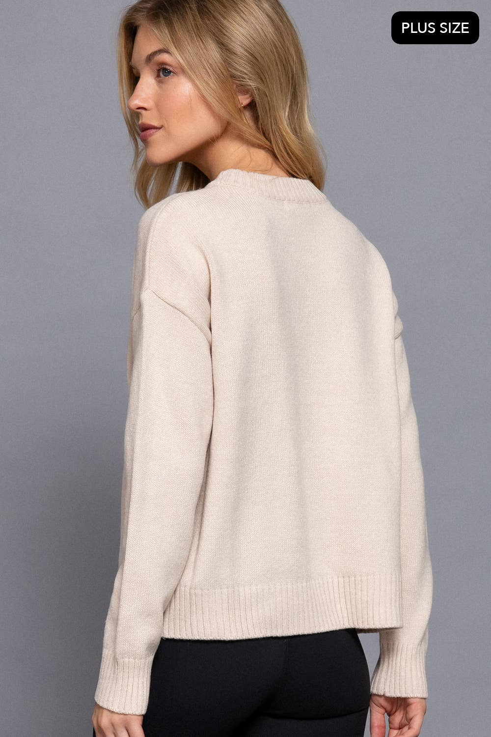 Long Sleeve Crew Neck "NEW YORK" Lettering Sweater Top