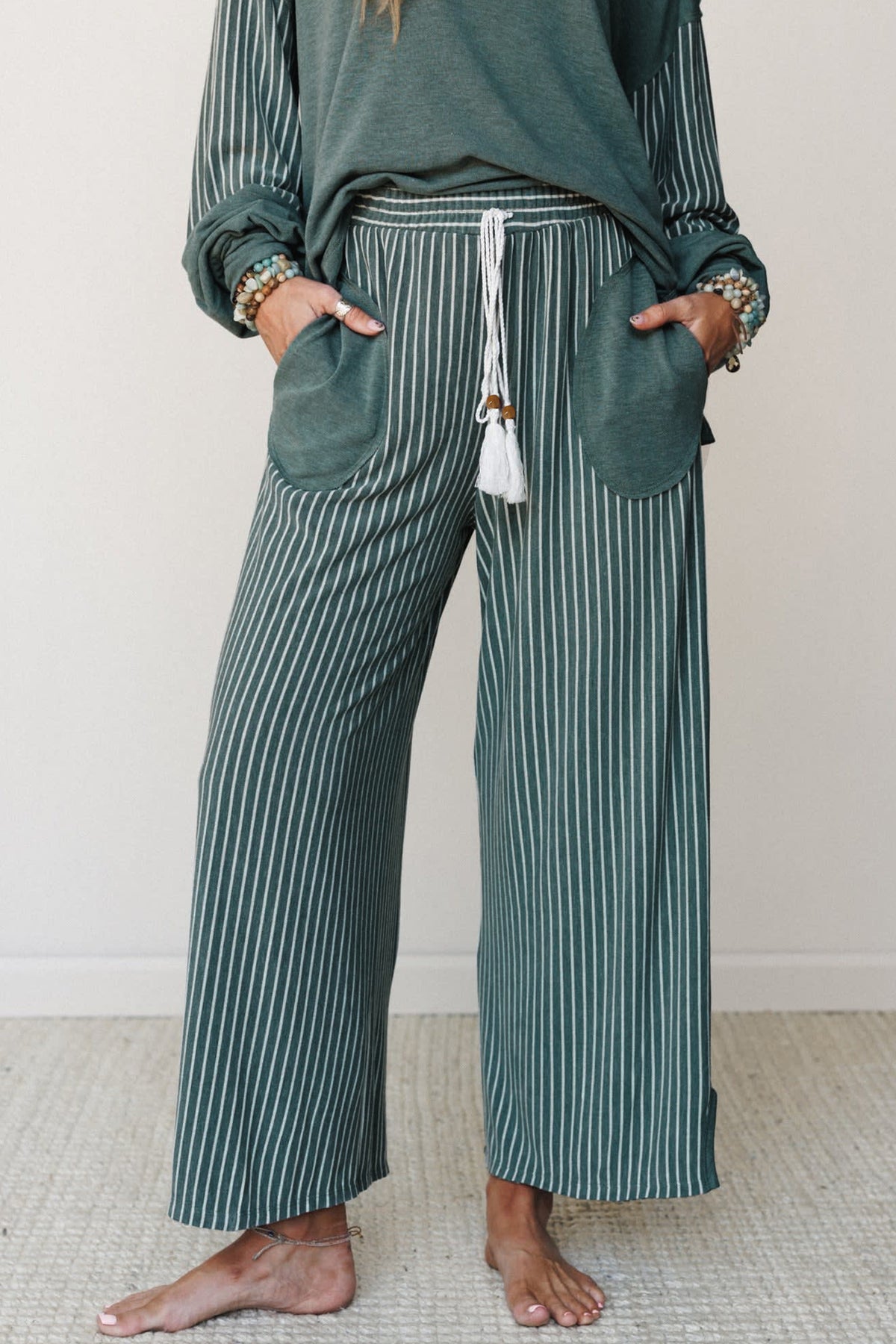 Patchwork Long Sleeve Casual 2 piece set