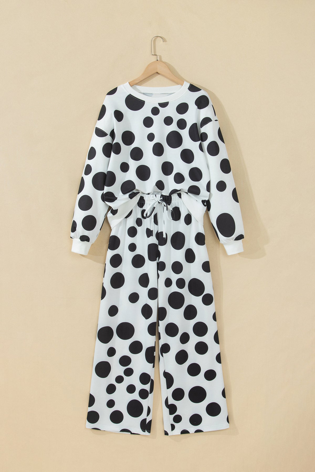 Polka Dot Relaxed Pants Set