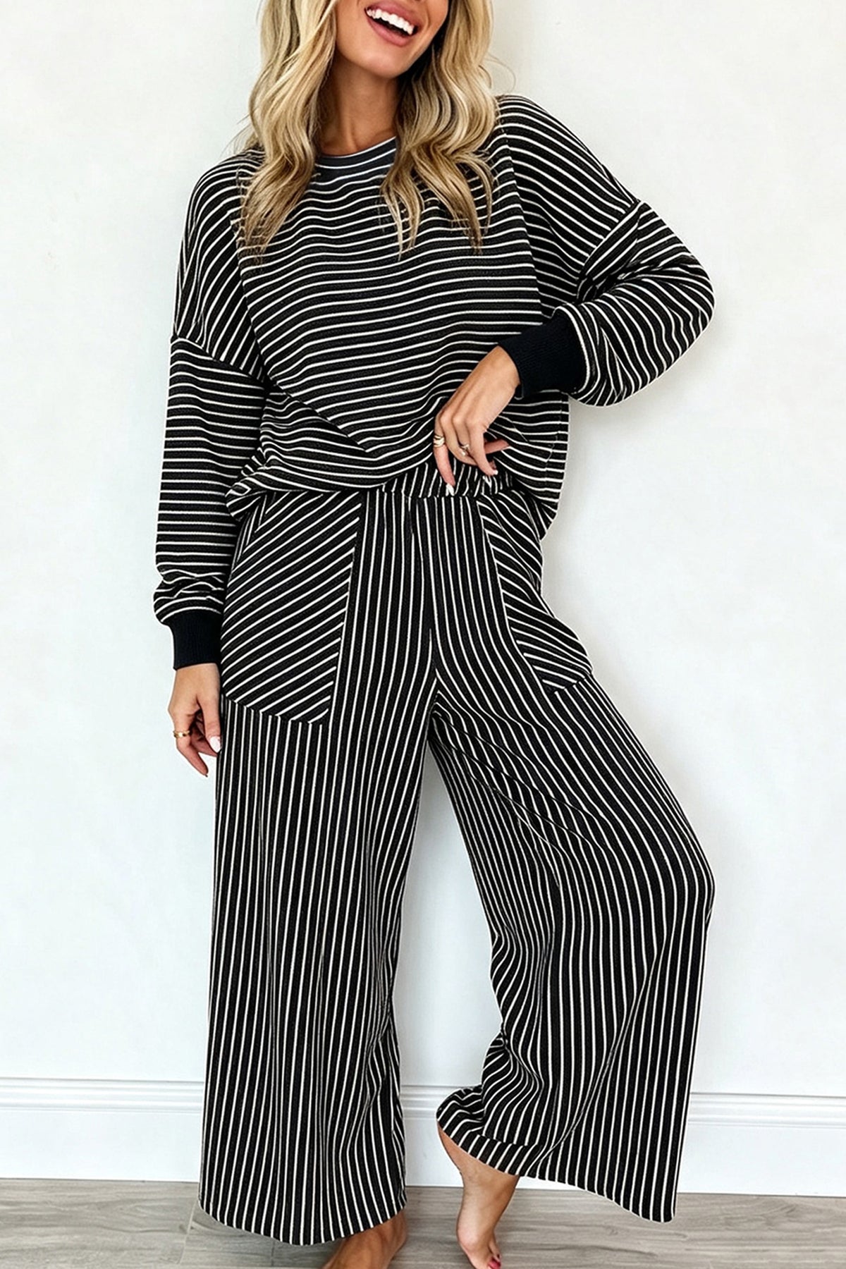 Cozy Striped 2-piece Set