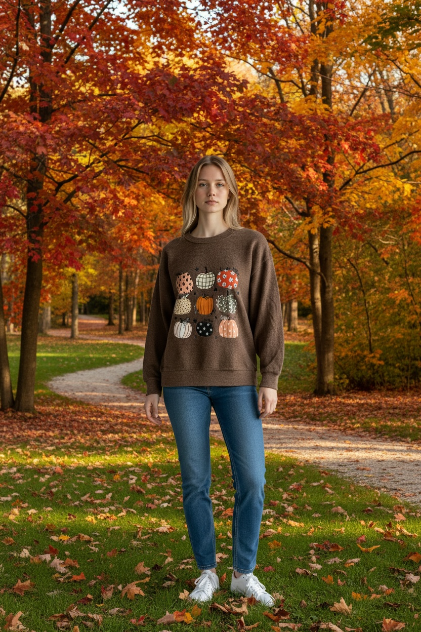 Pumpkin Sweaters: Fancy or Country? You Choose!