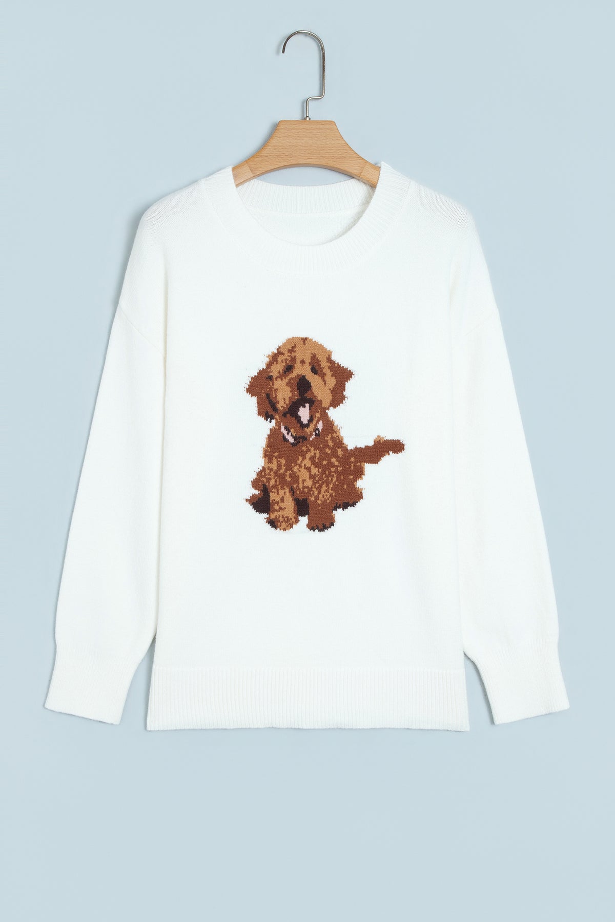 Cozy Dog Print Relaxed Sweater