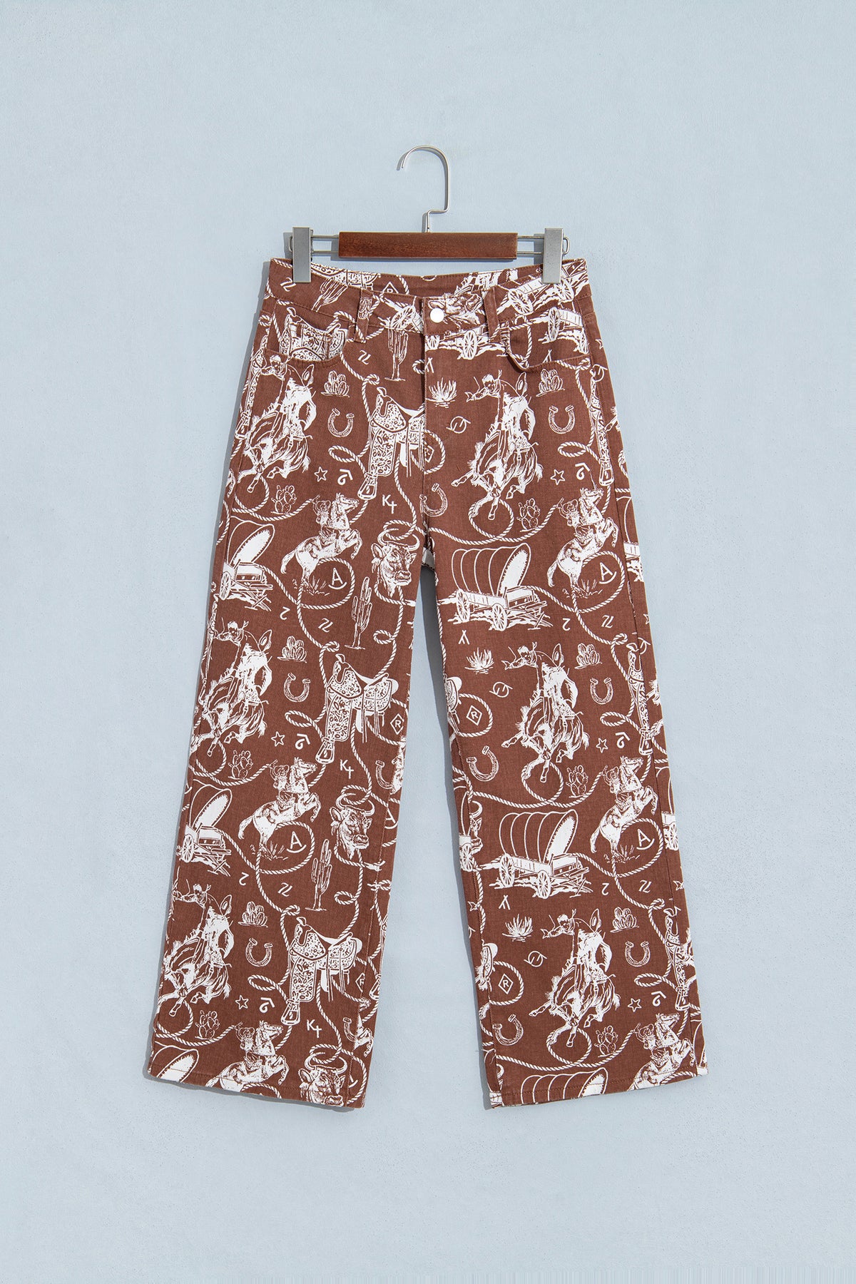 Patchwork Print Jeans